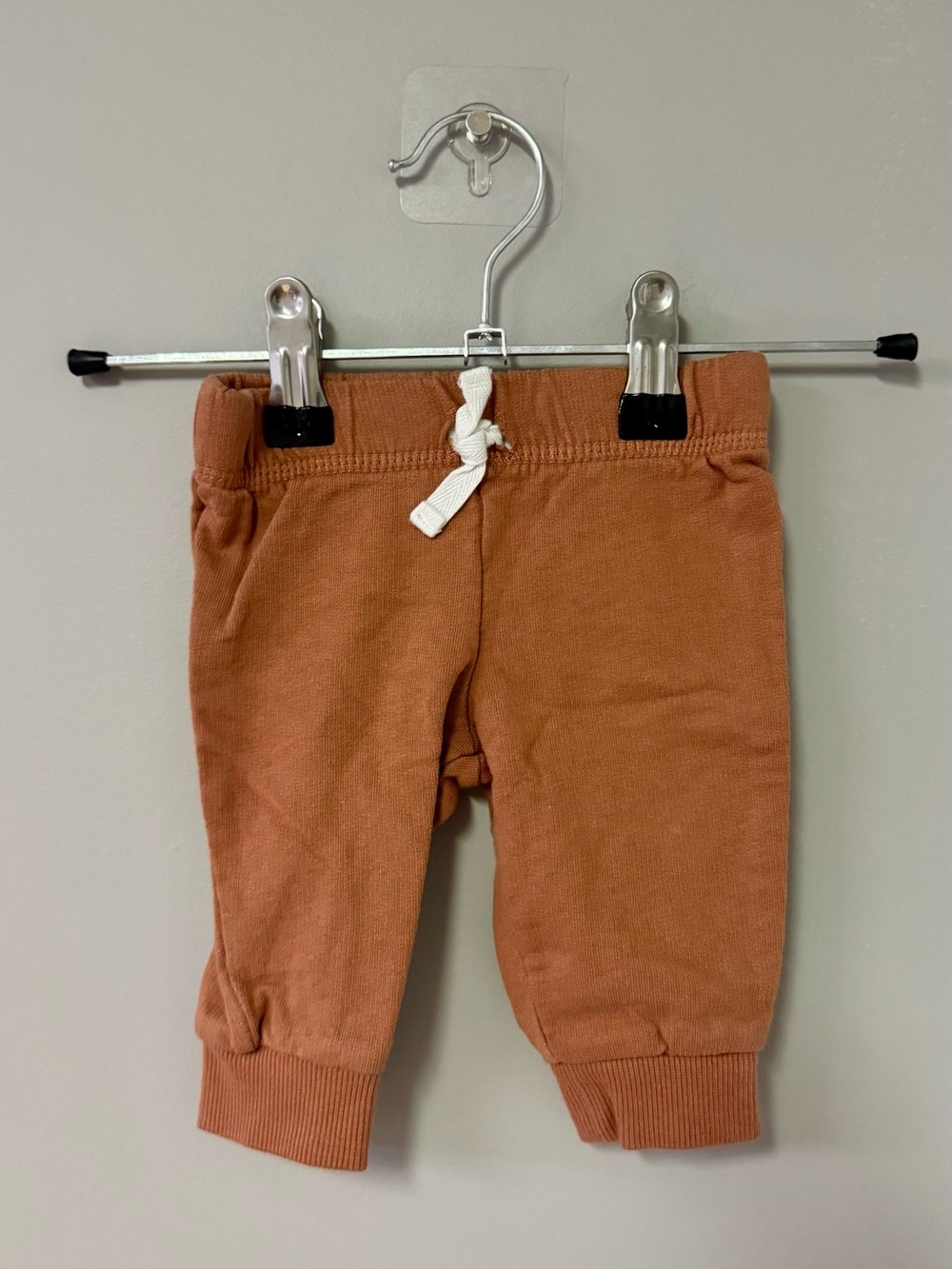 Carter's Rust-Orange Jogger Pants with White Drawstring